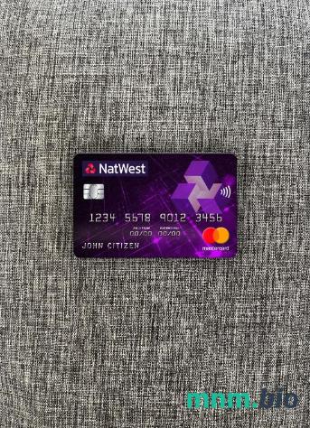 United Kingdom NatWest bank wygląd zdjęcia mastercard skan PSD + zdjęcie